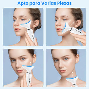 PureSkin™ Masajeador Facial Cuello AntiEdad LED